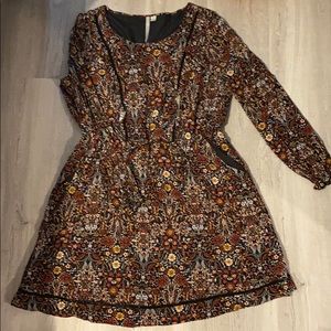 Lauren Conrad Floral Long Sleeve Dress size: XL